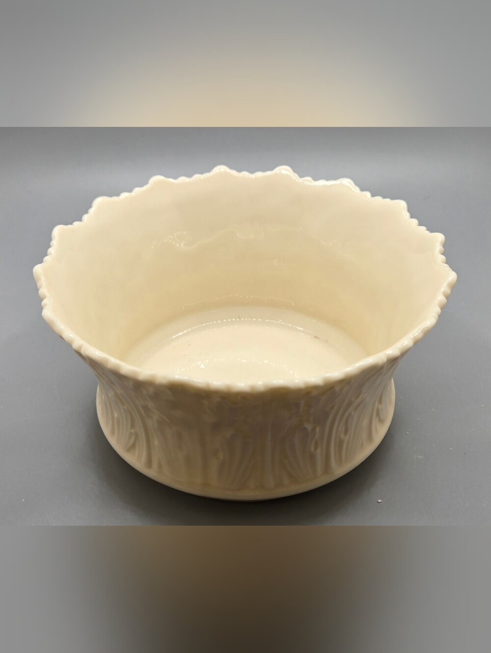 Lenox Scalloped Procelain Bowl w/ Raised Design from Woodland Collection